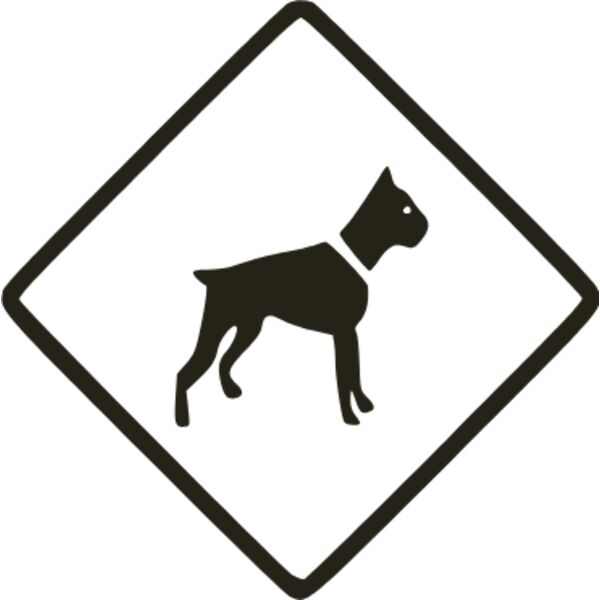 dogs caution black Thumbnail