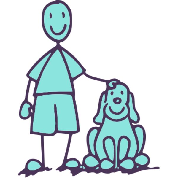 boy with dog art Thumbnail