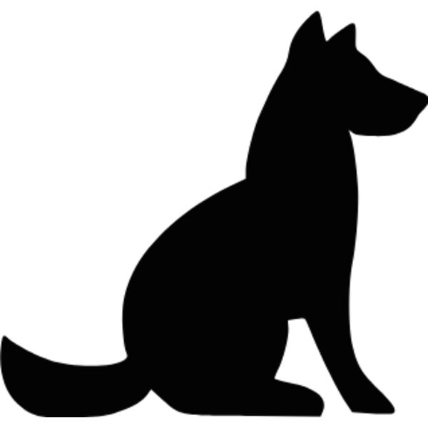 dog sit black Thumbnail