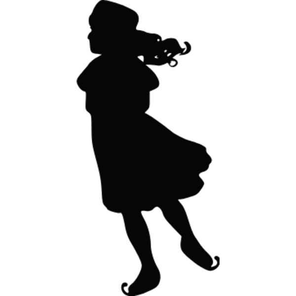 girl skating silhouette Thumbnail