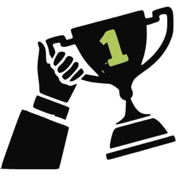trophy in hand vector Thumbnail