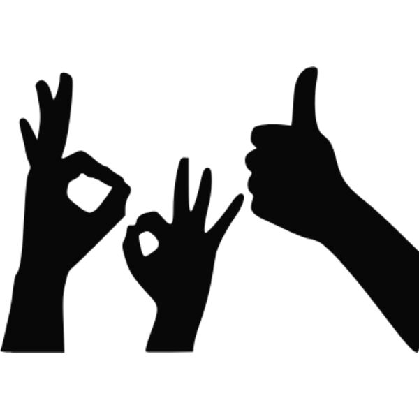 ok hand sign vector Thumbnail