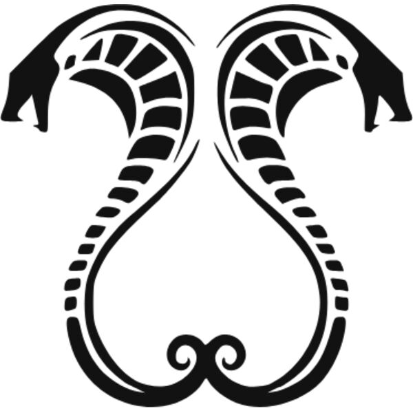 two horror snakes tattoo Thumbnail