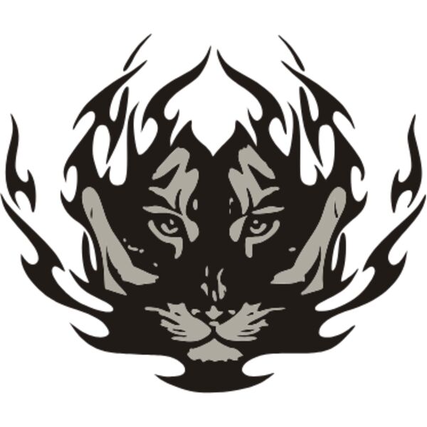 tiger face in fire Thumbnail