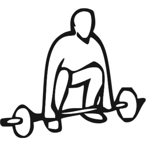 man outline weight lift Thumbnail