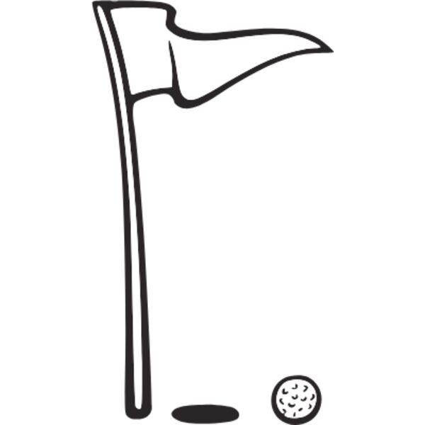golf ball with flag Thumbnail